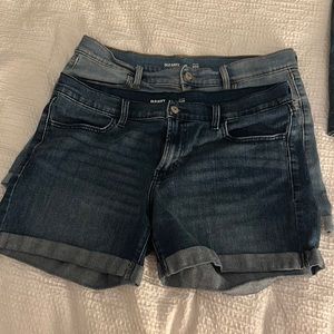 Old navy mid rise shorts two pair